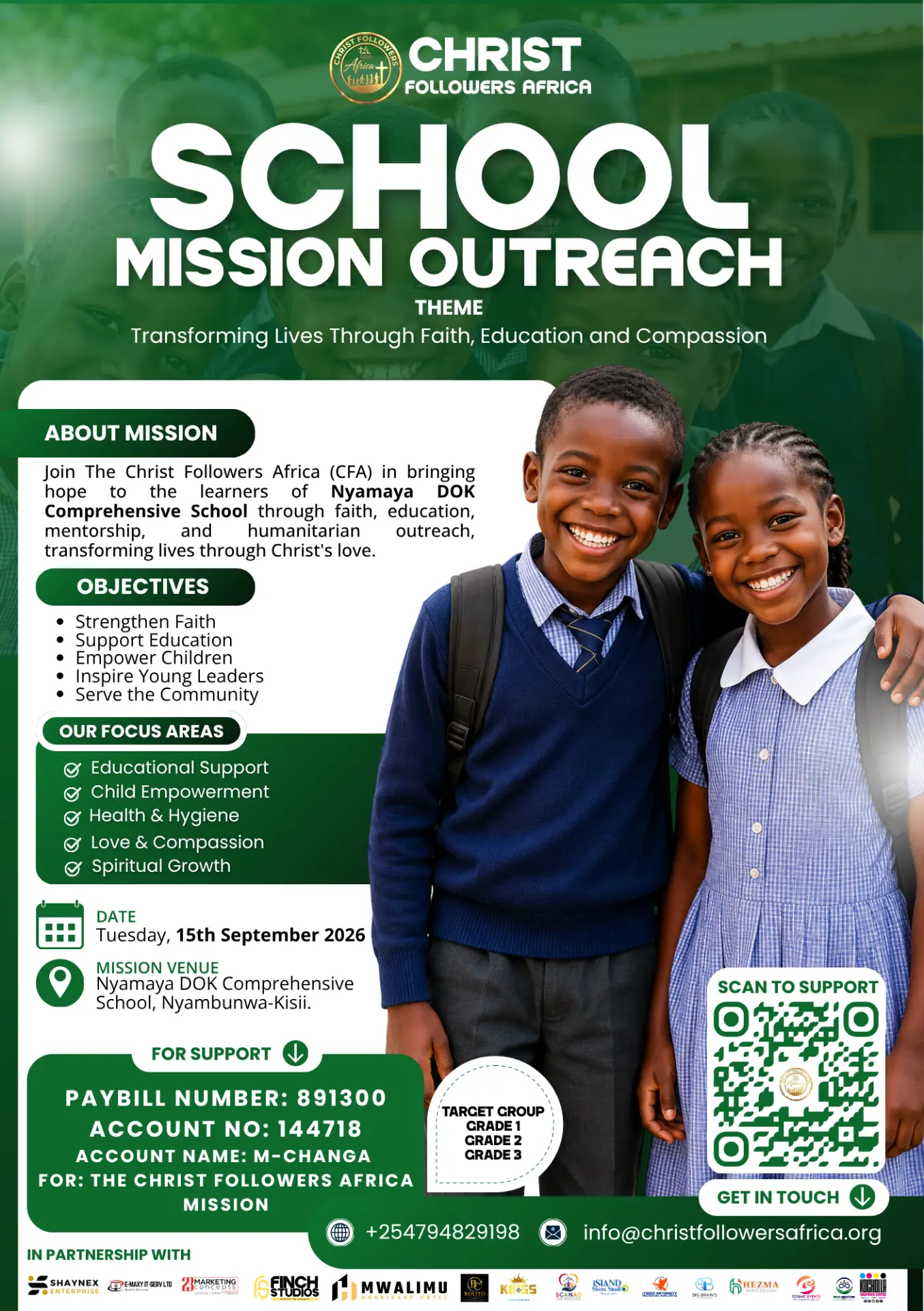 Nyamaya DOK School Mission Outreach flyer